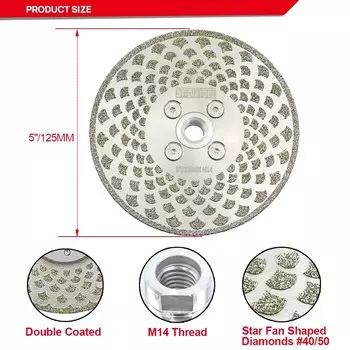DT-DIATOOL Алмазный шлифовальный диск для камня 105/115/125 мм
