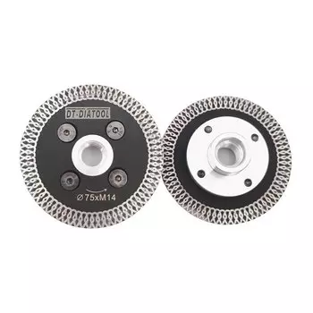 DT-DIATOOL Мини-пила, сетка, турбо-обод, алмазный отрезной диск, 2 шт., 75 мм, режущие диски, шлифовальный круг для твердой режущей пластины для камня
