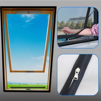 DTGJ Противомоскитная сетка для окна черная