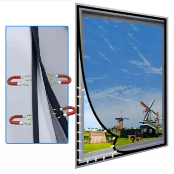 Магнитная противомоскитная сетка DTGJ черная