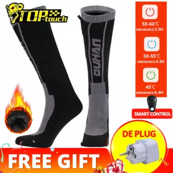 ДУХАН 60 Мотоциклетные носки с подогревом, теплые USB-электрические мотоциклетные ботинки, носки с подогревом, ботинки с инфракрасным подогревом, лыжные носки, размер 36-45