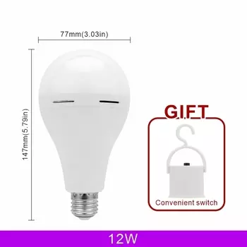 Duncelri аварийная светодиодная лампа E27 7-15 Вт