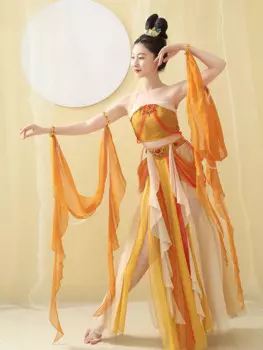 Dunhuang Kweichow Drums Танцевальное платье Женский пустынный классический танец в стиле вестерн Элегантный китайский стиль Художественное представление Hanfu Фото