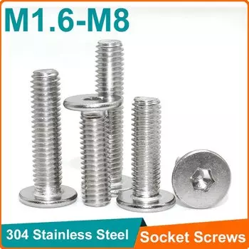 DUOJI Ультратонкие болты из нержавеющей стали 304 M1.6-M8