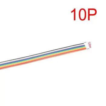 1 метр, 5 м, 1,27 мм, 10P, 20P, 40P, кабель DuPont, радужная плоская линия, поддержка проводов, спаянный разъем, 20-ходовой штырь для Arduino PCB, набор «сделай сам»