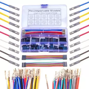 Dupont разъем «мама» 2,54 мм с кабелем 22AWG, Однорядный 2,5 мм Шаг 1/2/3/4/5/6/7/8/9/10Pin корпус (стандартный)