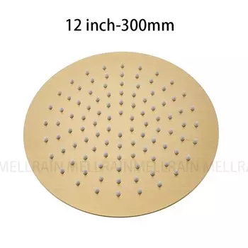 Душевая лейка MELLRAIN нержавеющая сталь круглая розовое золото, матовый черный, матовое золото