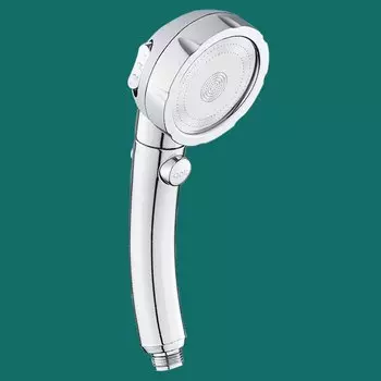 Душевая лейка высокого давления, набор аксессуаров серебристого цвета, 3 режима