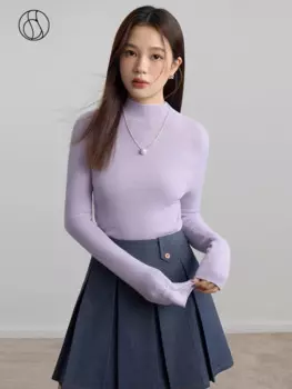 DUSHU [многоцветная машинная стирка] нагревательный шерстяной базовый слой для женщин Зимний новый шерстяной свитер с высоким воротником для женщин