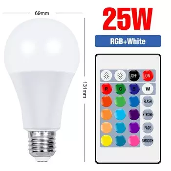 DuuToo RGB светодиодная лампочка E27 220В