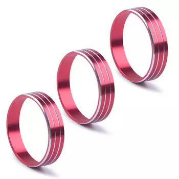 DWCX 3 шт. алюминиевый сплав A/C обогреватель климат контроль кнопки крышка для ручек отделка кольцо подходит для Mitsubishi Lancer Outlander