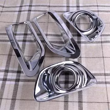 DWCX ABS хромированный бампер Передняя Задний противотуманный фонарь Крышка лампы Отделка ободок гарнир Авто подходит для Jeep Compass 2011 2012 2013 2014