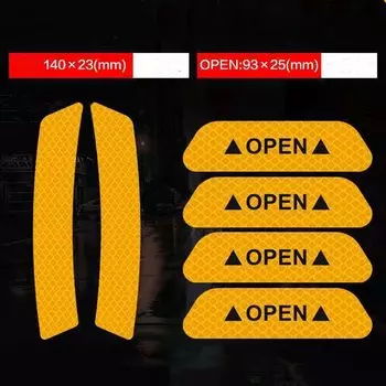 Дверь автомобиля открытое колесо брови светоотражающая наклейка крышка наклейка отделка