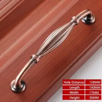 Дверная ручка AOBT для кухонного шкафа, античная красная бронзовая ручка для шкафа, для хранения, для шкафа, простой выдвижной ящик, для мебели ручки для мебели комод шкаф Кухонный шкаф для хранения для дома в