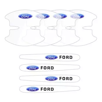 Дверная ручка автомобиля, защитные наклейки для чашек, защитная пленка, аксессуары для Ford Fiesta Mondeo Fusion Explorer Escape Shelby Edge