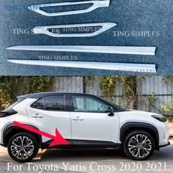 Дверная сторона молдинг юбка украшение отделка для Toyota Yaris Cross 2020 2021 ABS хромированные аксессуары стикер Стайлинг