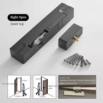 Дверной доводчик LEIBEEAN анти-зажимной белый/черный