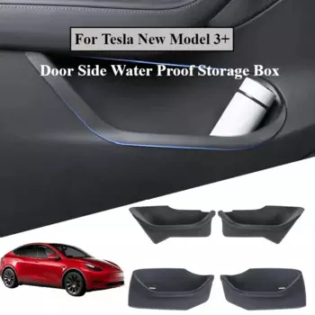 Дверной ящик для хранения, боковой карман, защитная подкладка для Tesla Model 3 Highland 2024, защитный фетровый чехол для хранения, Легкая очистка