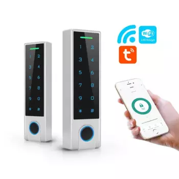 Умный дверной замок Tuya Wi-Fi, водонепроницаемая клавиатура, управление Wi-Fi, контроль доступа по отпечаткам пальцев, автономная клавиатура, RFID-карта по отпечатку пальца