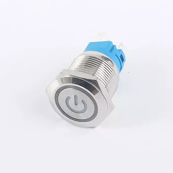 Новый тип 19mm22mmводонепроницаемый мгновенный замок из нержавеющей стали металлический дверной звонок с колокольчиком кнопочный переключатель LED авто EnginePC