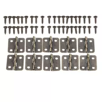 Дверные петли DRELD, 10 шт., античная бронза/серебро/золото, 18х16 мм