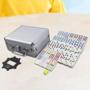 Двойная 6-цветная точечная игрушка-домино 91, развивающая игрушка с алюминиевой искусственной обучающей игрушкой, семейная настольная игра для мальчиков, девочек, детей