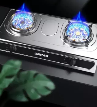 Двойная девятиядерная противопожарная лобовое стекло, домашняя настольная газовая плита, газовая варочная панель