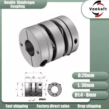 Двойная диафрагменная муфта Veekaft D20L30