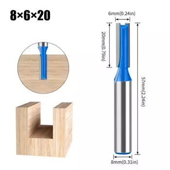 Двойная фреза JGZUI из карбида вольфрама 8 мм