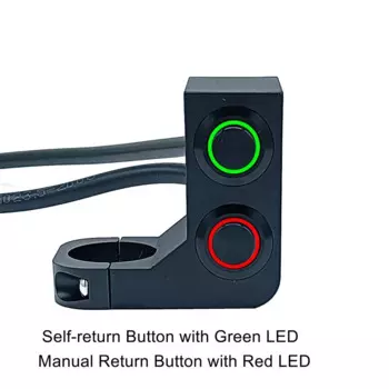 Двойная кнопка для мотоцикла, светодиодный переключатель фар, контроллер рулевого управления, лампа включения-выключения для мотоцикла, 22 мм, ручка, водонепроницаемая