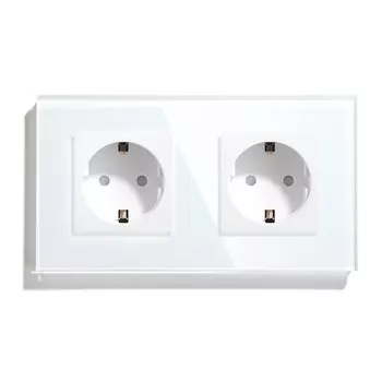 Двойная настенная розетка BSEED черная/белая/золотая