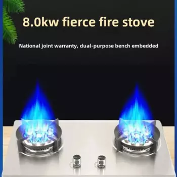 Двойная плита высокой мощности 8,0 кВт, бытовая встраиваемая настольная газовая плита Haotai, природный газ, сжиженный газ, девять камер, жестокий огонь