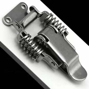 Двойная пружинная пряжка из нержавеющей стали S/L, ящик для инструментов в деревянной коробке, прочный замок, с отверстием для замка, аксессуары для электромеханических коробок
