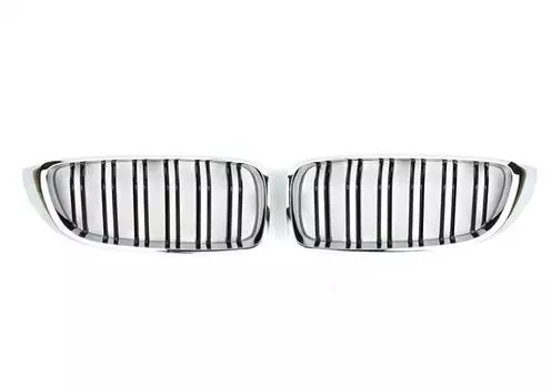Двойная решетка из АБС, глянцевая, черная/матовая/Тройная, Хромированная передняя решетка для BMW 4 серии F32 F33 F36 F80 F82 F83, гриль 2014 +