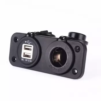 Двойное зарядное устройство с двумя USB-портами, 3,1 А, со светодиодной подсветкой