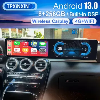 Двойной экран 12,3 дюйма для Mercedes Benz GLC C class W205 2015-2023, автомобильный мультимедийный плеер, радиоприемник Android, NTG 5,0 5,5 6,0