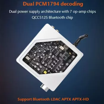 Двойной аудиодекодер PCM1794, Bluetooth 5,0, QCC5125, поддержка LDAC, Bluetooth, аудиоприемник, 4,4 мм, сбалансированный выход, 7 Op Amp
