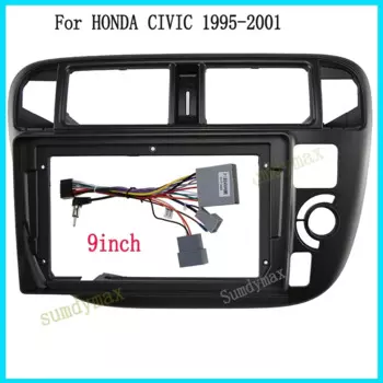 Двойной Din 9-дюймовый автомобильный радиоприемник с установкой DVD GPS Mp5 ABS PC Пластиковая рамка для приборной панели HONDA Civic 1995-1999 гг.