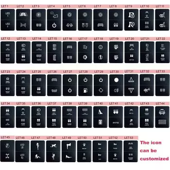 Двойной кнопочный переключатель 12 В с синей/зеленой подсветкой для Toyota 4runner Hilux Prado Landcruiser RAV4, с соединительным проводом