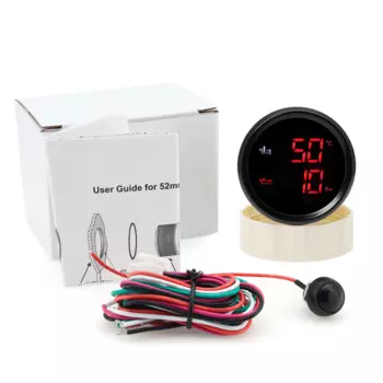 Двойной манометр 2 дюйма, 52 мм, 2 в 1, 50 ~ 150 Измеритель температуры масла + манометр масла 0-10 бар с сигнализацией для лодки, автомобиля, 12 В, 24 В, на заказ