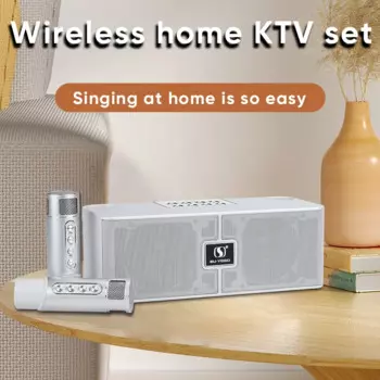 Двойной микрофон, караоке-машина для взрослых и детей, портативная Bluetooth-Колонка PA с 2 беспроводными микрофонами для дома