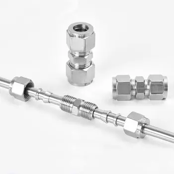 Двойной соединитель для металлической трубы Mandole 304 нержавеющая сталь