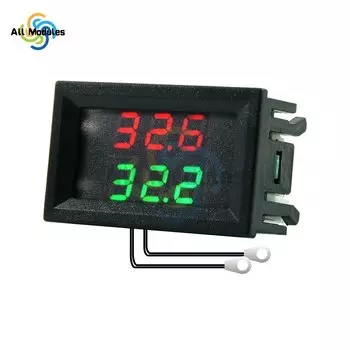 Двойной светодиодный цифровой термометр diymore