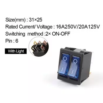 Двойной светодиодный кулисный переключатель CNNCKDL KCD4