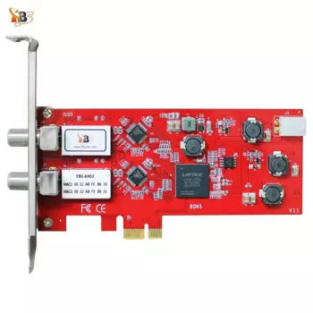 Двойной ТВ-тюнер TBS6902 DVB-S/S2, PCIe-карта, часы и запись цифровых спутниковых телеканалов, FTA TV на ПК