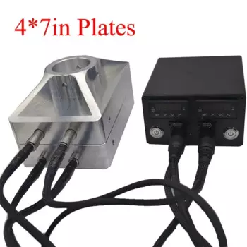 Двойной умный электронный дымовой термостат RK02, блок термостата 4*7 дюймов, 110-220 В, термопресс в сборе, алюминиевая пластина, выпуклый комплект