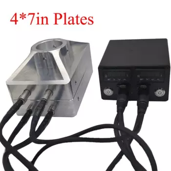 Двойной умный электронный дымовой термостат RK02, блок термостата 4*7 дюймов, 110-220 В, термопресс в сборе, алюминиевая пластина, выпуклый комплект