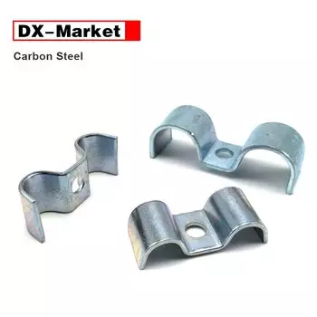 Двойной зажим для крепления труб 6 мм-32 мм, из углеродистой стали, из нержавеющей стали, цвет черный, C007