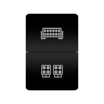 Двойные кнопочные переключатели, зеленый/синий светодиодный автомобильный переключатель 12 В для Toyota Landcruiser Prado 150 200 HiAce 4Runner Camry Corolla Kluger