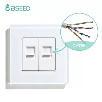 Двойные настенные розетки BSEED из закаленного стекла